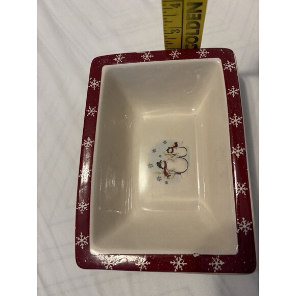 2 Royal Seasons Stoneware Holiday Christmas Decor Hors d'Oeuvres Serving Dishes - Picture 7 of 14